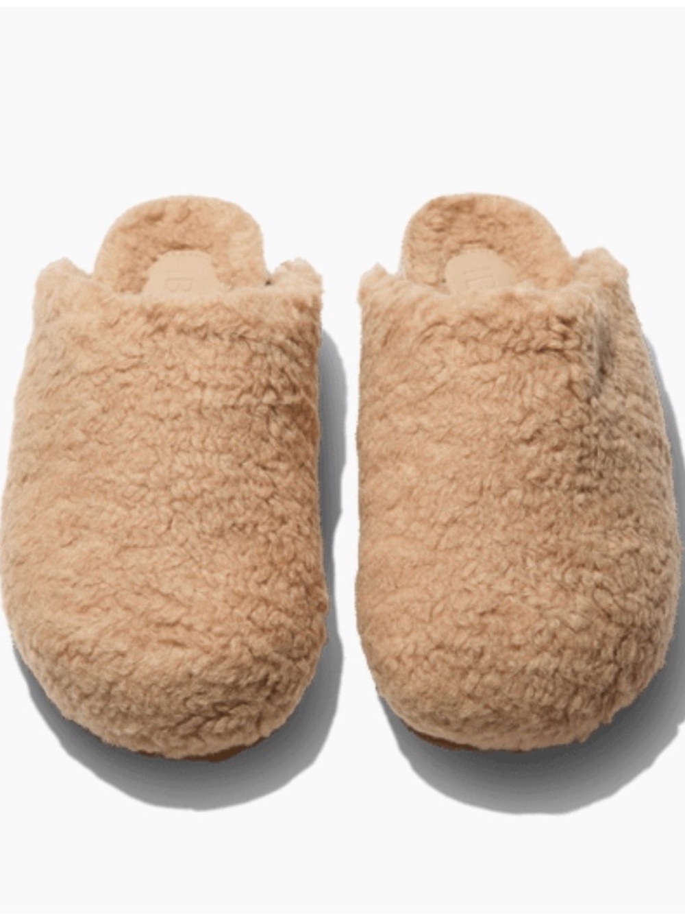 Intentionally Blank Apres Slipper Fuzzy Slip On Clogs Tan Brown Furry Size 8